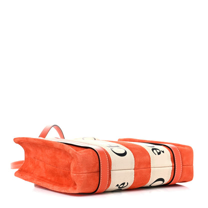 Chloe Suede Calfskin Small Woody Ribbon Tote Rusted Orange 4 of 10