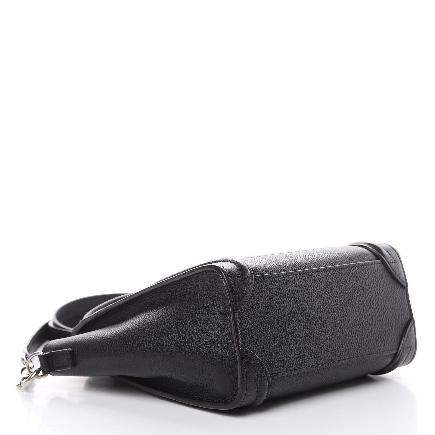 Drummed Calfskin Nano Luggage Black