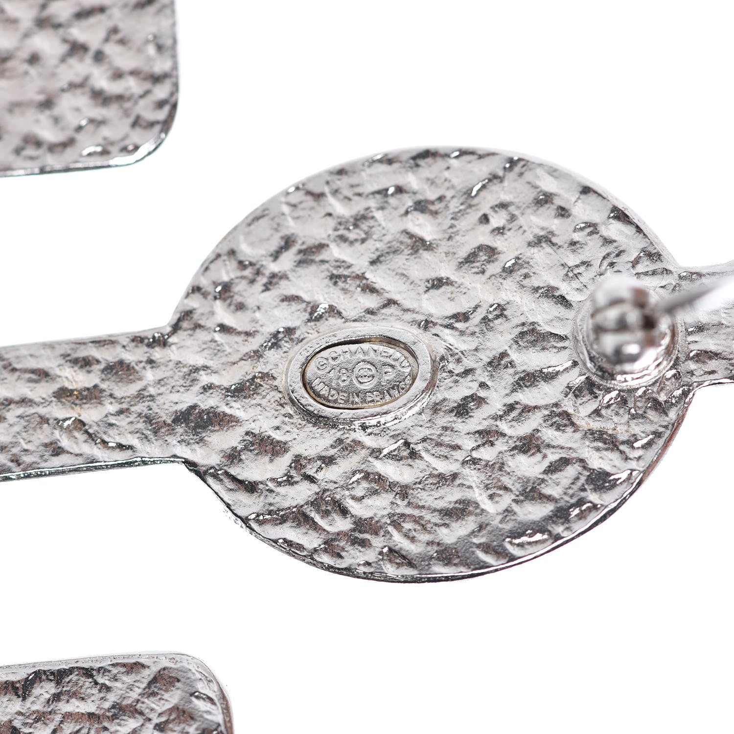 Chanel Crystal Enamel Anchor Brooch White Black 4 of 4