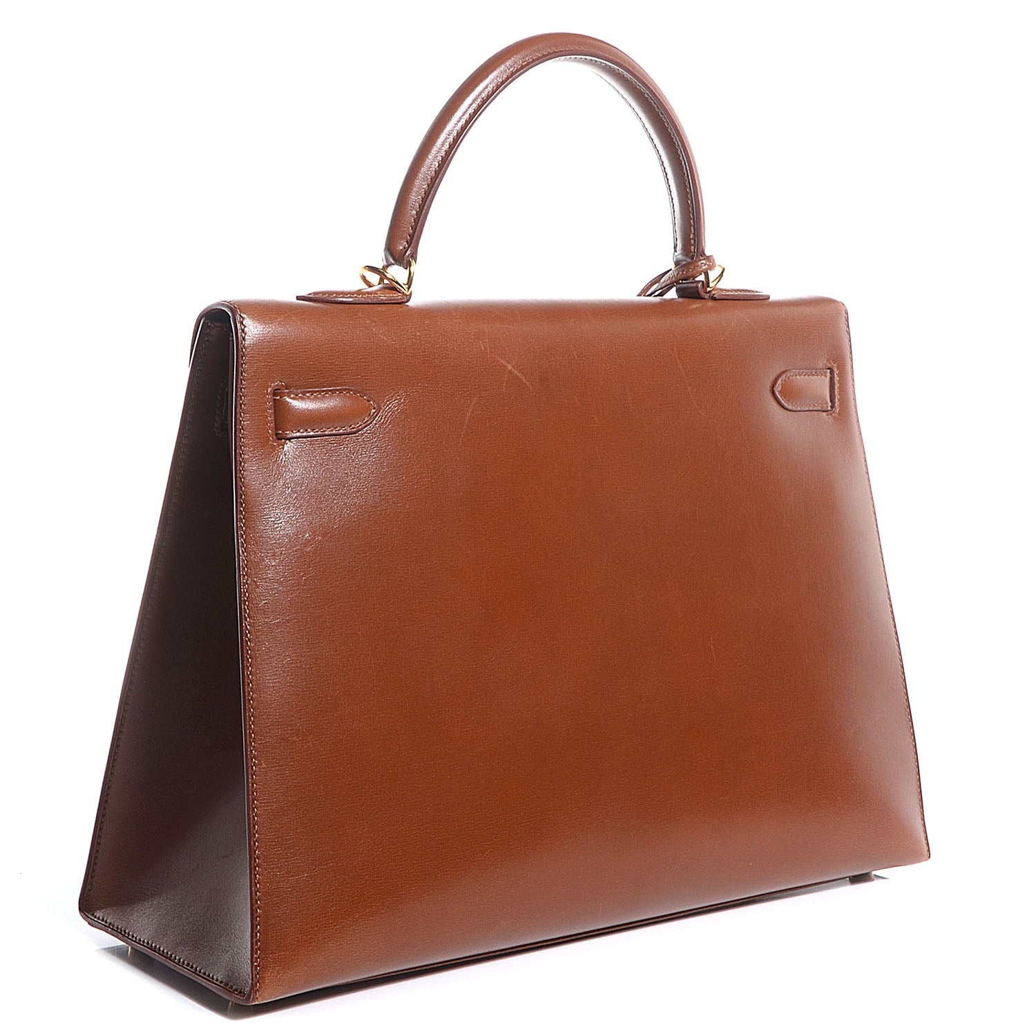 Hermes Veau Tadelakt Kelly Sellier 35 Fauve 13 of 21