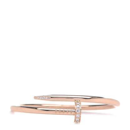 Cartier 18K Pink Gold Diamond Juste Un Clou Bracelet 15 1 of 5