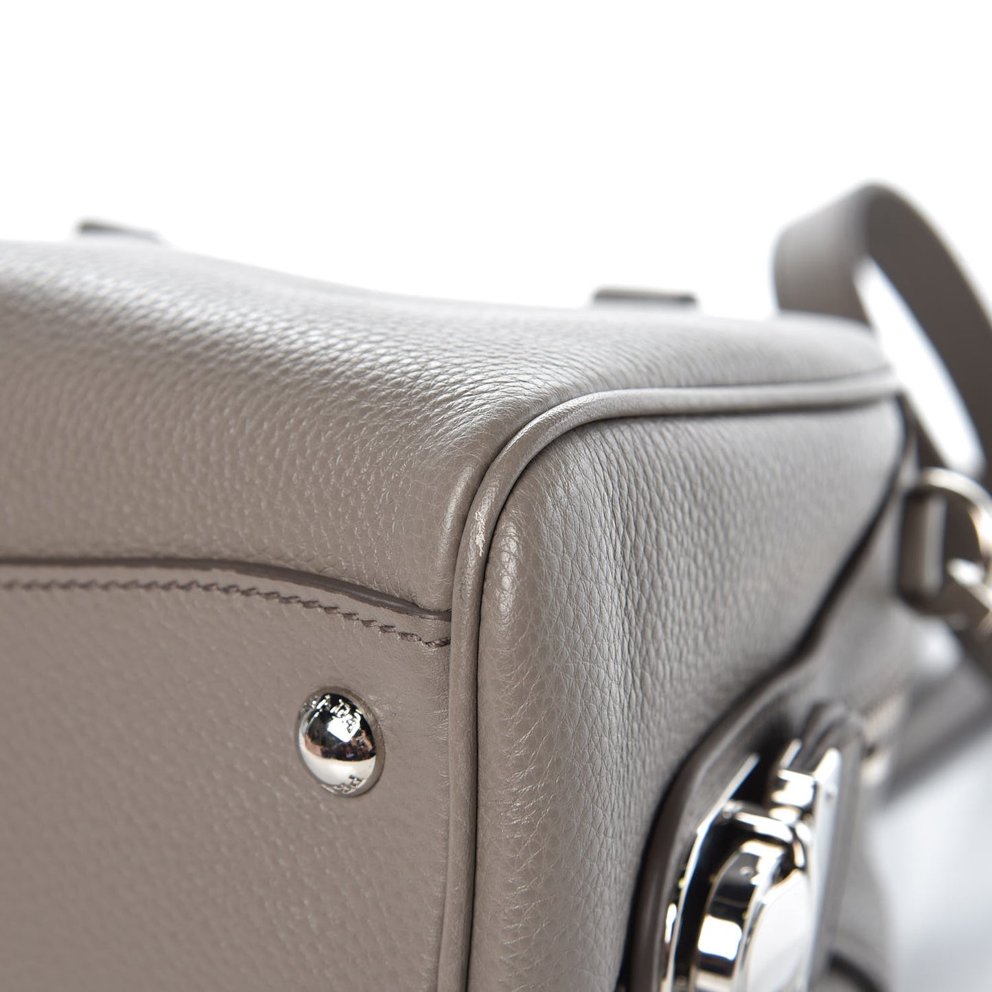 Vitello Daino Bowling Bag Argilla