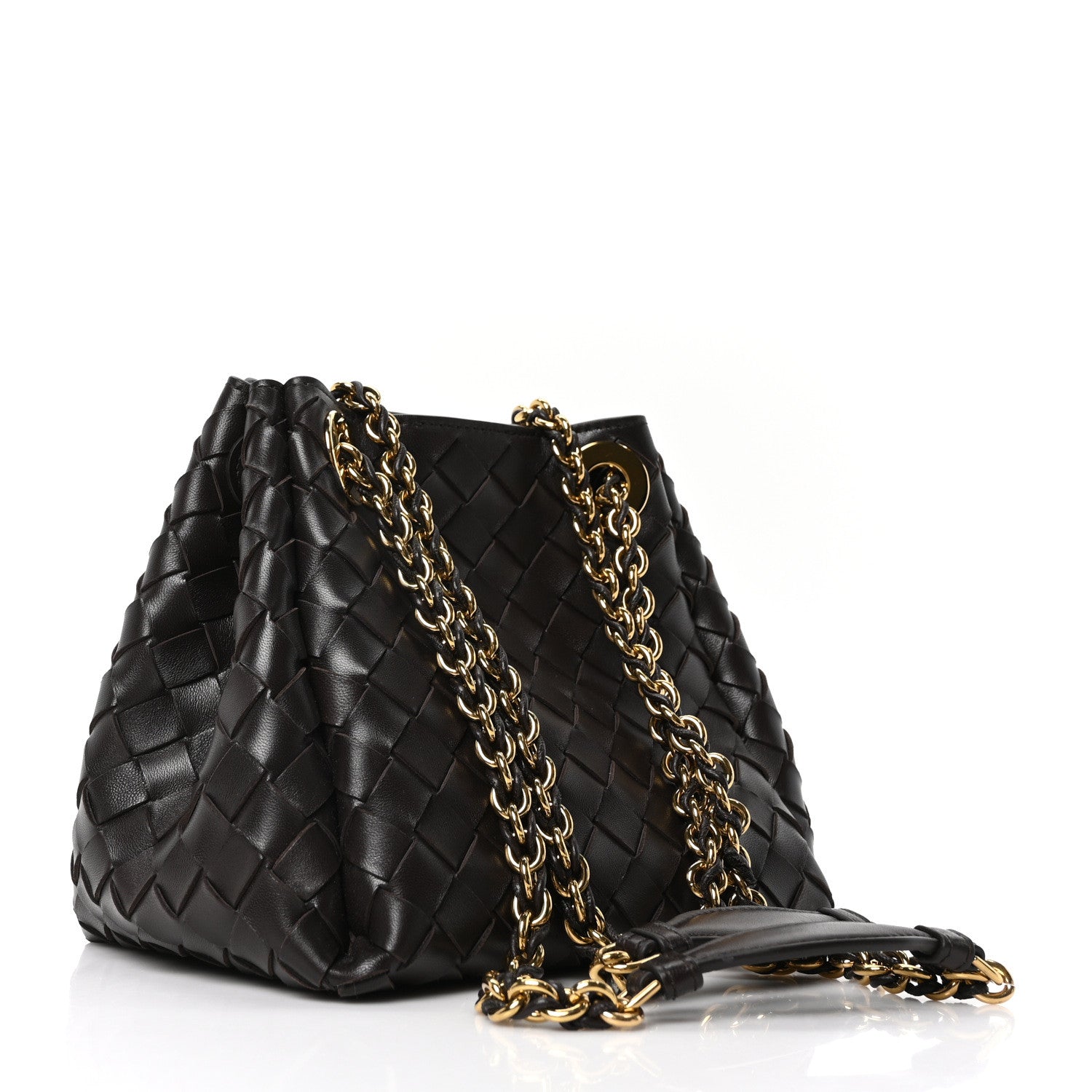 Bottega Veneta Nappa Intrecciato Small Parachute Chain Shoulder Bag Fondant 3 of 9
