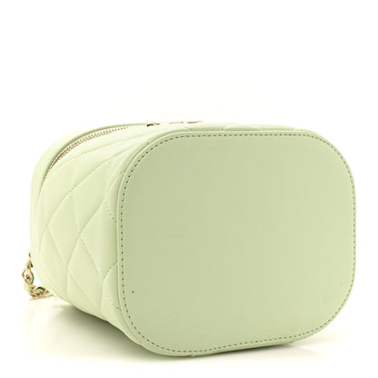 Chanel Lambskin Quilted Trendy Vanity Case Sea Green 4 of 12