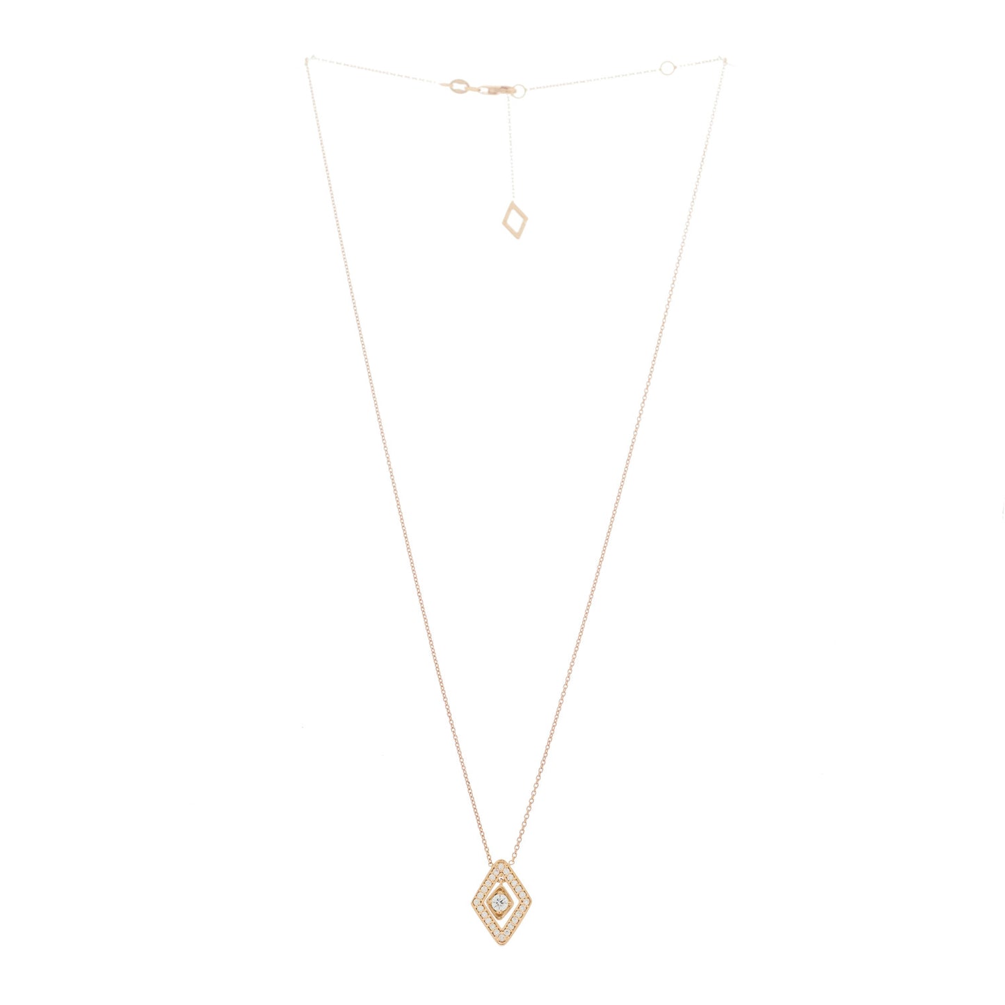 18K Yellow Gold Diamond Diamonte Necklace