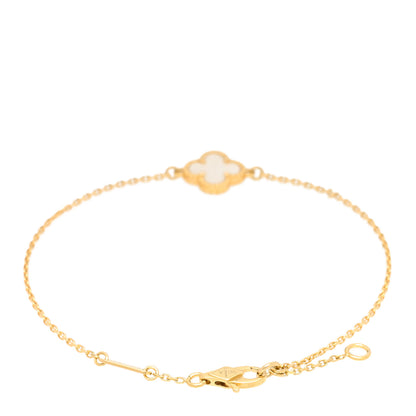 Van Cleef & Arpels 18K Yellow Gold Mother of Pearl Sweet Alhambra Bracelet 2 of 5