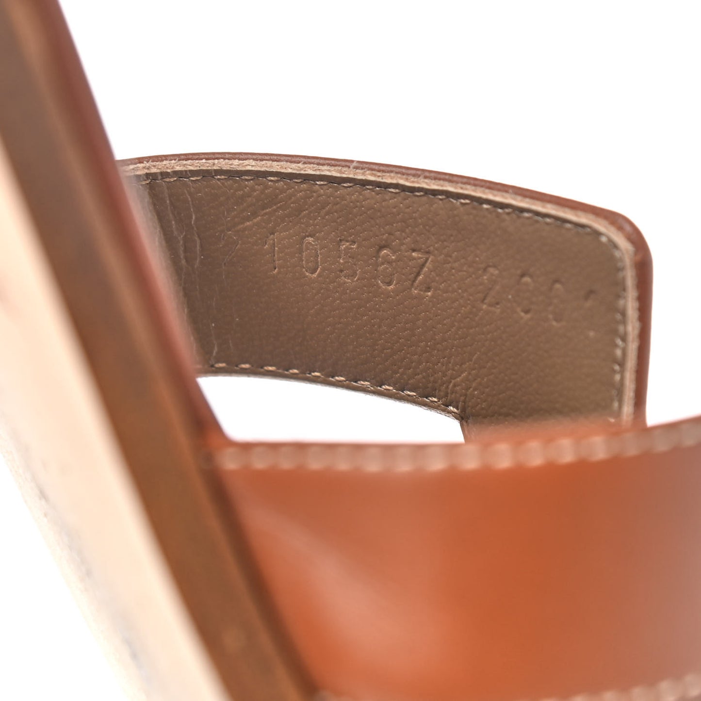 Box Calfskin Oran Sandals 37.5 Gold