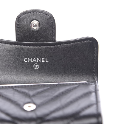 Chanel Aged Calfskin Chevron Quilted Reissue Card Holder Wallet So Black 6 of 9