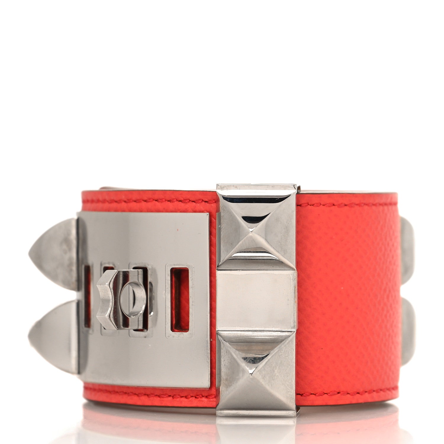 Hermes Epsom Collier De Chien CDC Bracelet S Rose Jaipur 3 of 6
