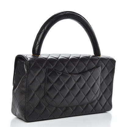 Chanel Lambskin Quilted Medium Rectangular Kelly Flap Bag Black 3 of 15
