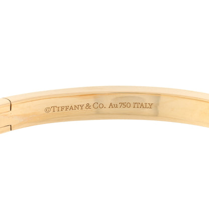 Tiffany 18K Yellow Gold Wide T T1 Hinged Bangle Bracelet 3 of 3