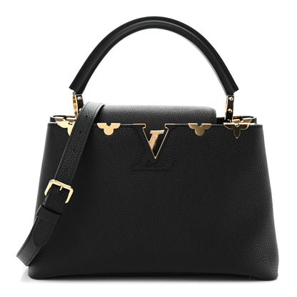 Louis Vuitton Taurillon Embellished Flower Crown Capucines PM Black 1 of 9