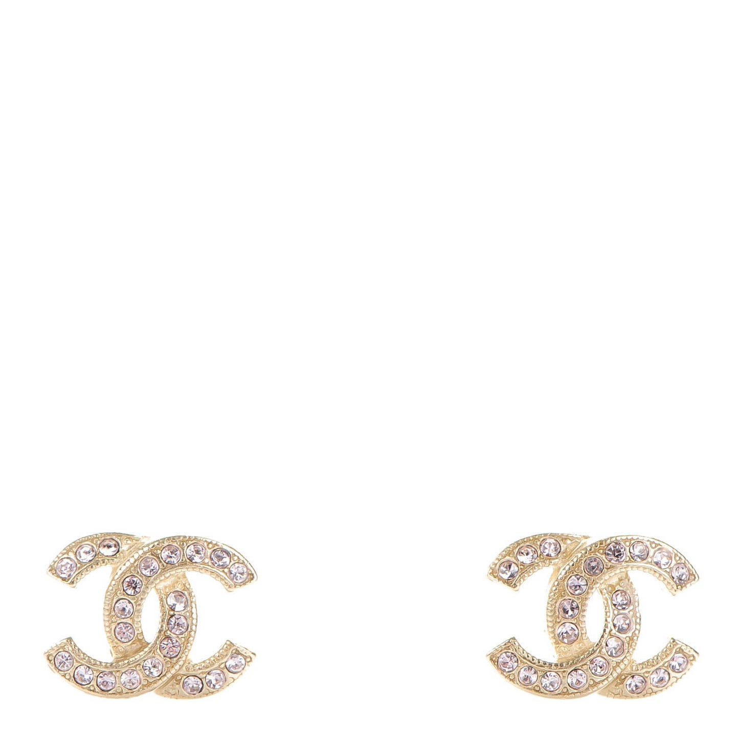 Crystal Timeless CC Earrings Gold Light Purple