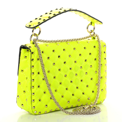 Valentino Garavani Lambskin Medium Rockstud Spike Shoulder Bag Lime 3 of 11