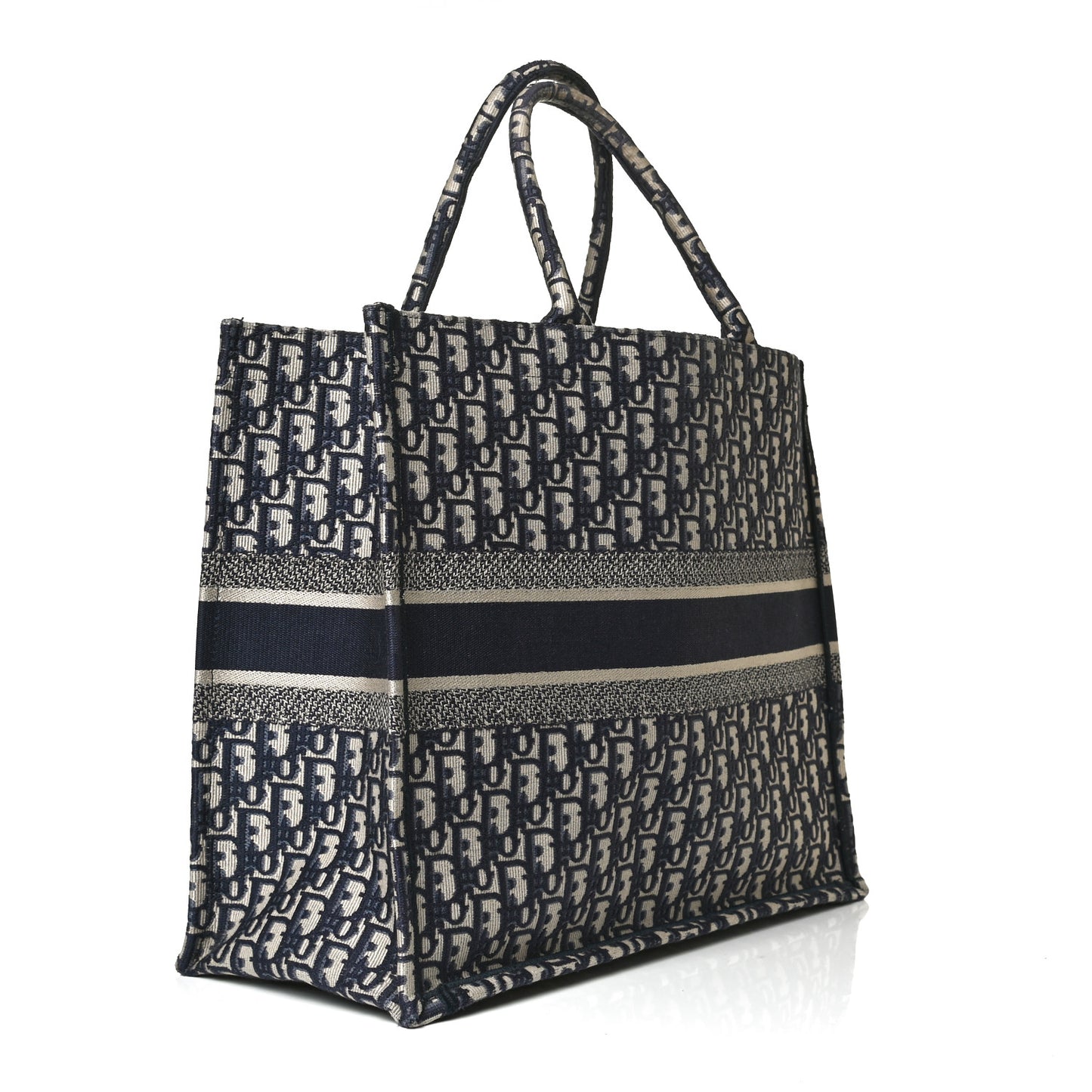 Oblique Book Tote Blue Multicolor