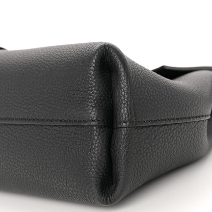 Valentino Garavani Pebbled Calfskin Small VRing Chain Shoulder Bag Black 9 of 9