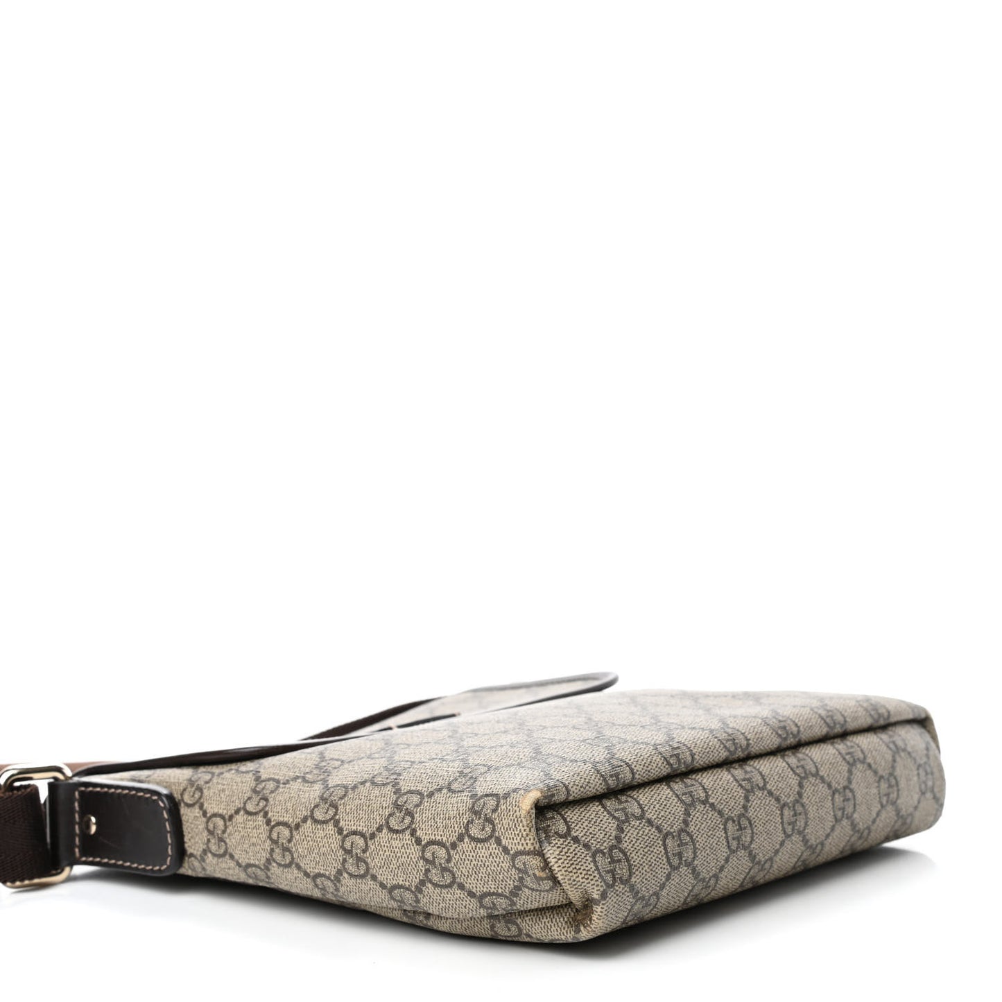 GG Plus Monogram Small Flap Messenger Bag Beige Dark Brown