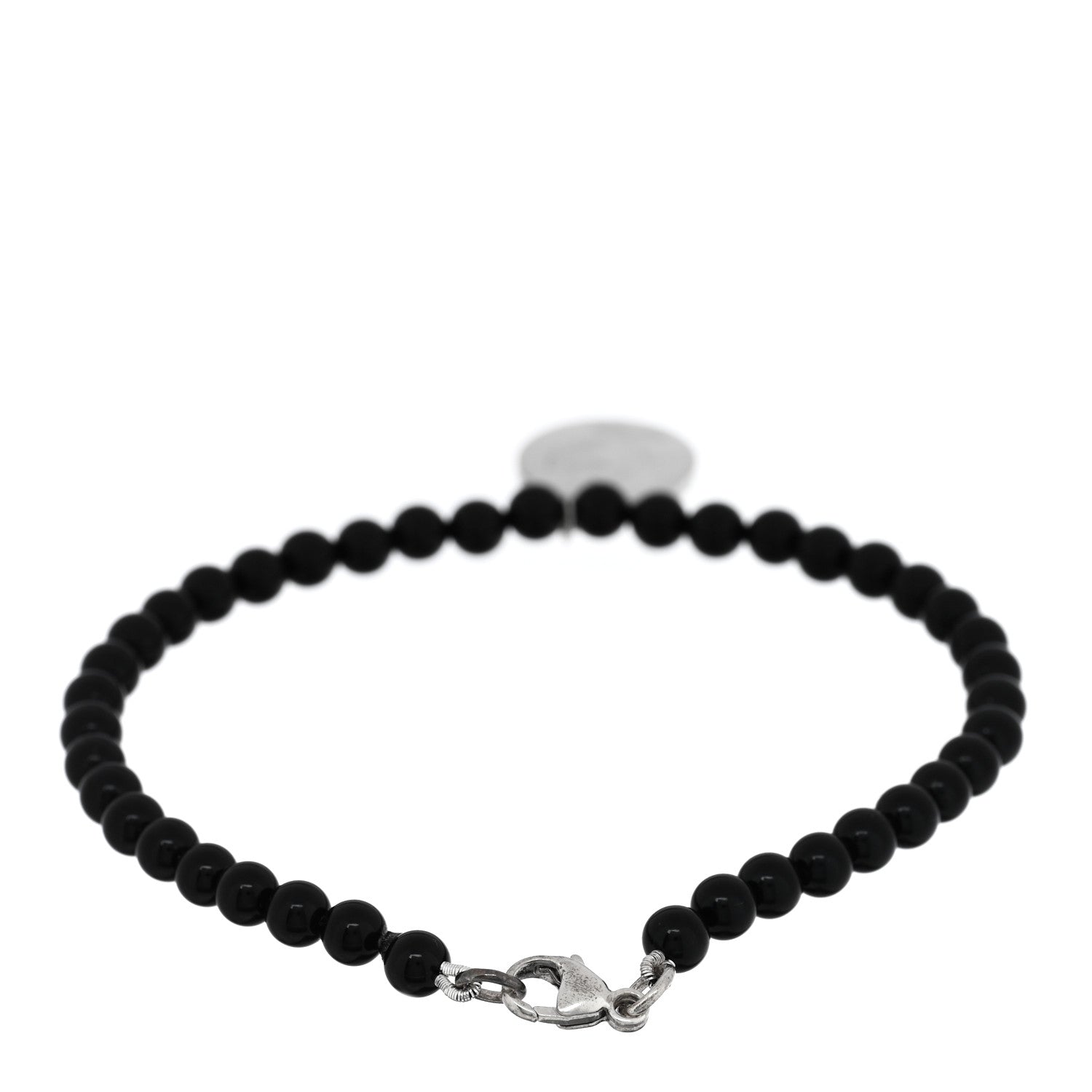 Tiffany Sterling Silver Black Onyx Bead Paloma Picasso Loving Heart Bracelet 2 of 4