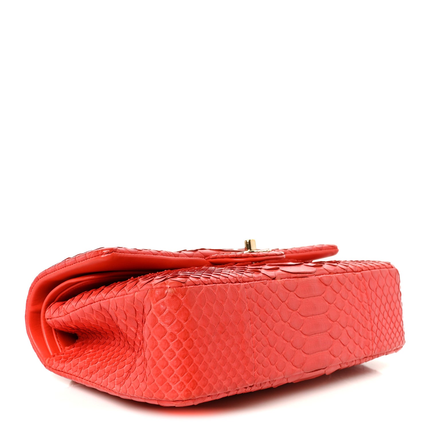 Chanel Snakeskin Medium Double Flap Red 3 of 11