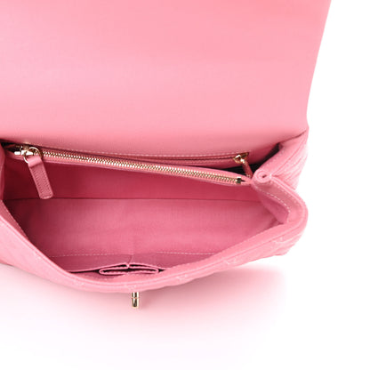 Chanel Caviar Quilted Small Coco Handle Flap Pink 5 of 11