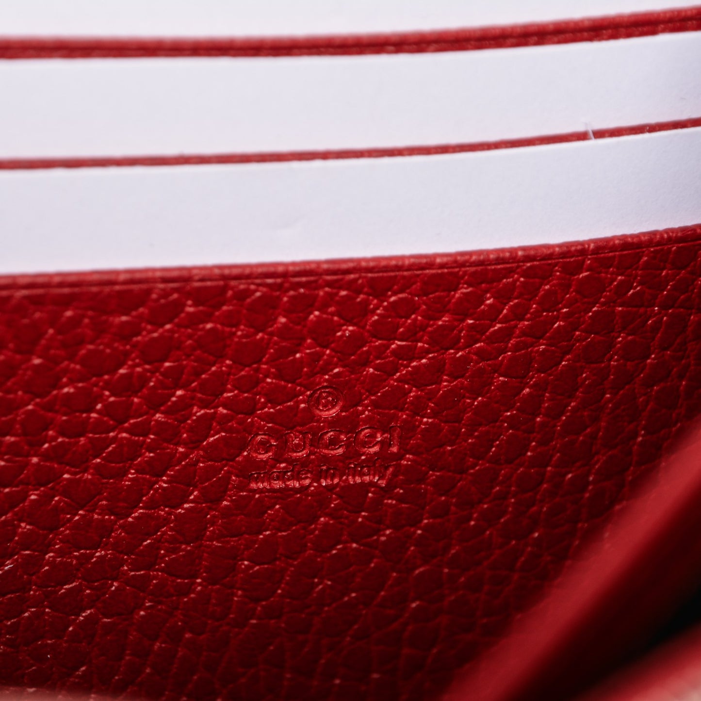 Calfskin Mini Dionysus Chain Wallet Hibiscus Red