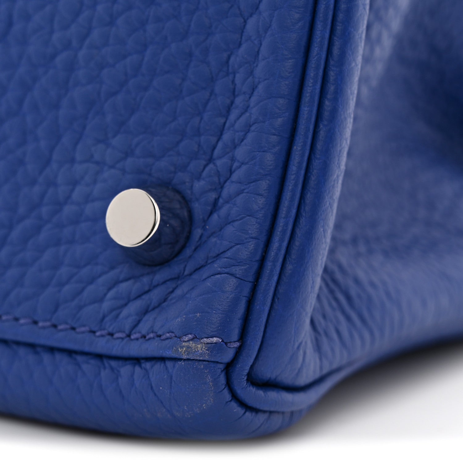 Hermes Taurillon Clemence Kelly Retourne 32 Bleu Electrique 11 of 11