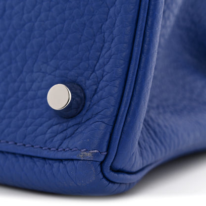 Hermes Taurillon Clemence Kelly Retourne 32 Bleu Electrique 11 of 11