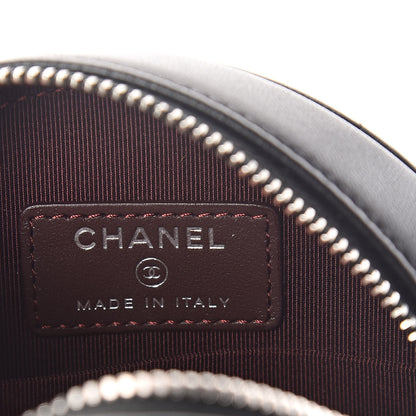 Chanel Lambskin Quilted Round Clutch With Chain Black 6 of 10