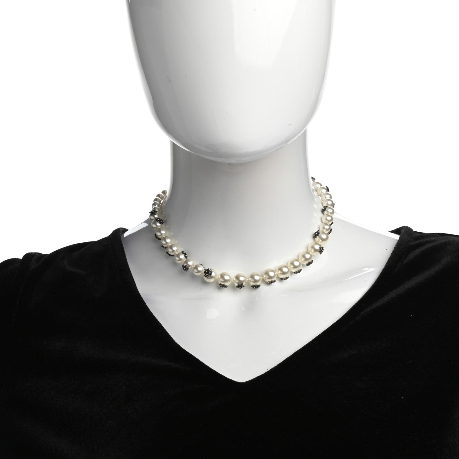 Christian Dior Pearl Crystal Star Mise En Dior Tribal Necklace 2 of 5