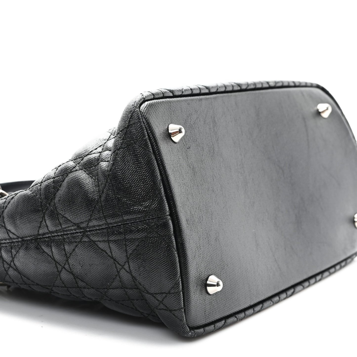 Coated Canvas Cannage Mini Panarea Tote Black