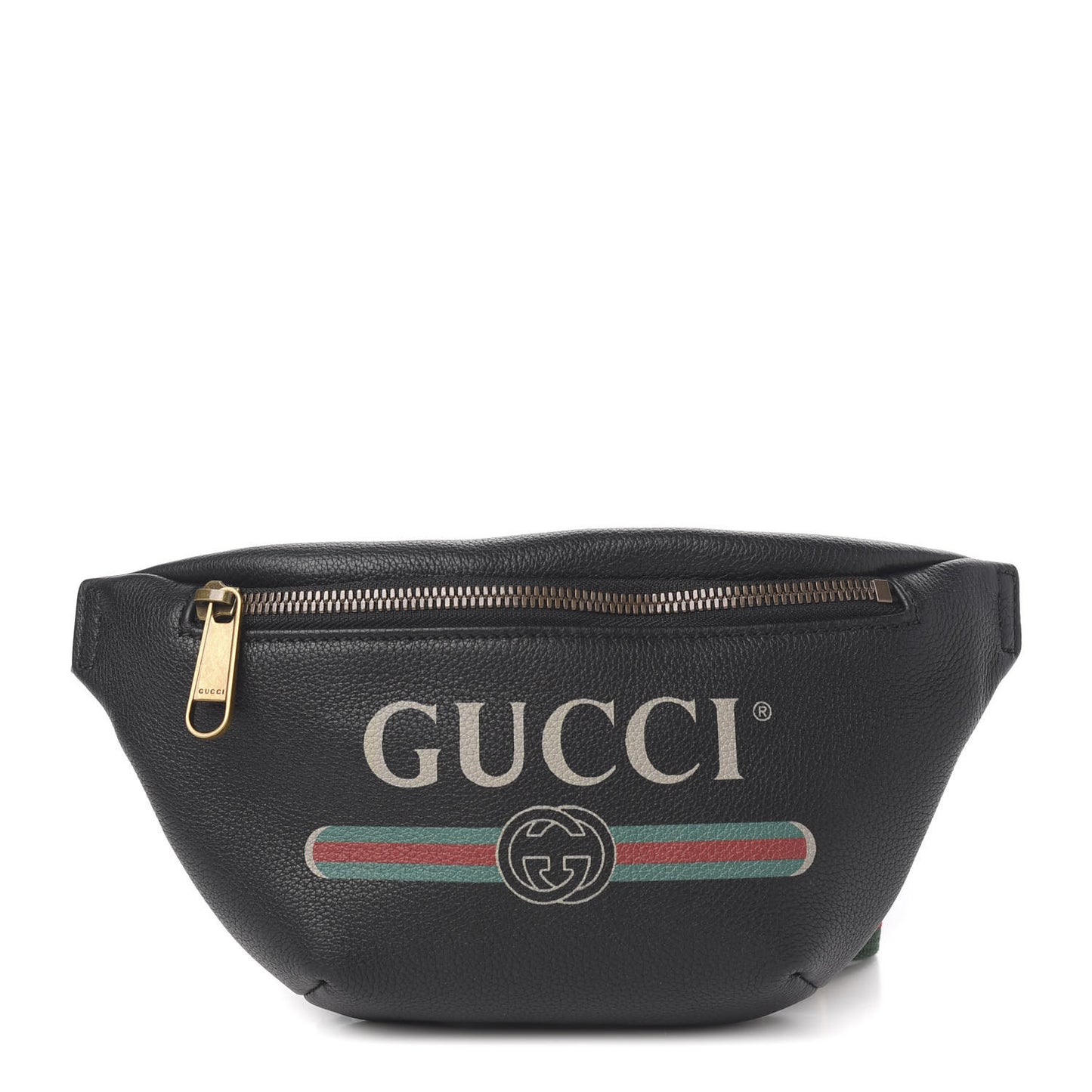 Grained Calfskin Small Logo Belt Bag Black