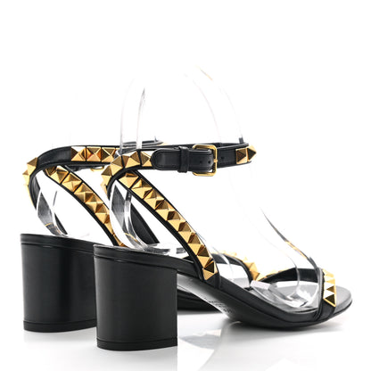 Valentino Garavani Calfskin Rockstud No Limit 60mm Sandals 35.5 Black 4 of 8