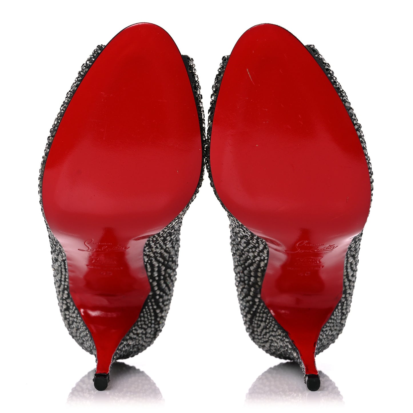 Suede Crystal Sexy Strass Peep Toe Pumps 40 Black Diamond