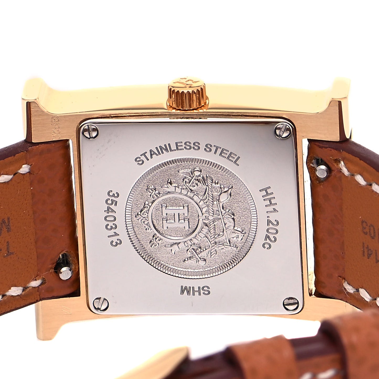 Stainless Steel Epsom Diamond 21mm Heure H Hour Quartz Watch Gold