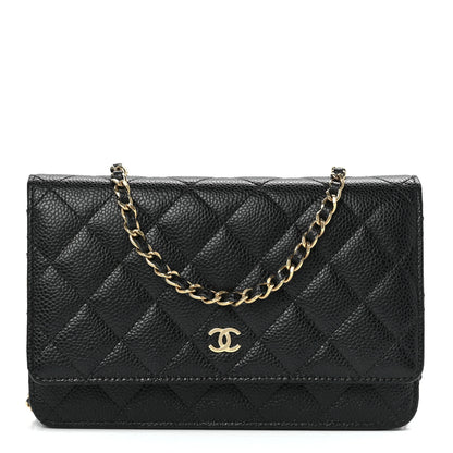 Chanel Caviar Quilted Wallet On Chain WOC Black 1 of 14