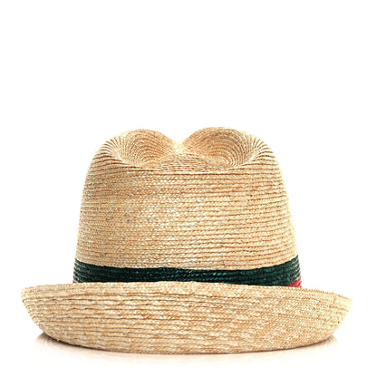 Gucci Abaca Straw Web Fedora Hat M 5 of 7