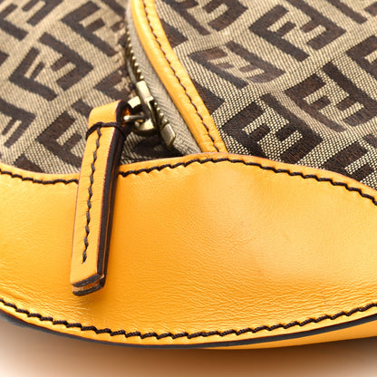 Fendi Zucchino Cuoio Chef Pocket Shoulder Bag Yellow 8 of 9