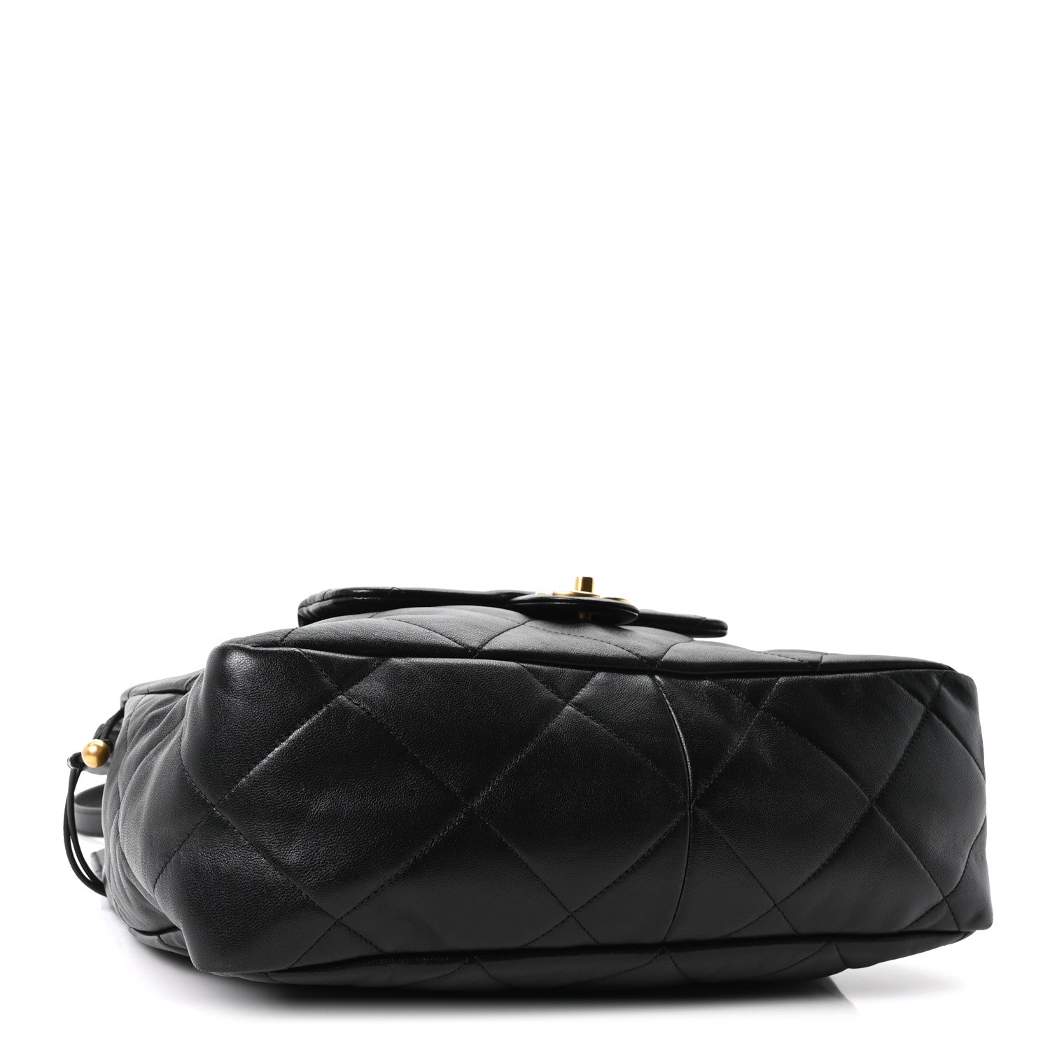 Chanel Shiny Lambskin Quilted Shopping Bag Black 3 of 9
