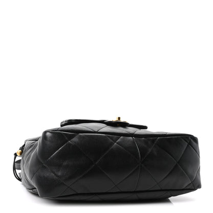 Chanel Shiny Lambskin Quilted Shopping Bag Black 3 of 9