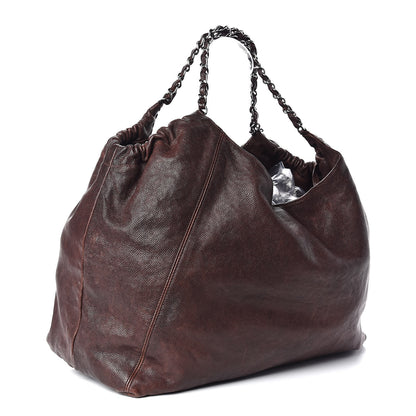 Chanel Distressed Caviar XL Coco Cabas Brown 4 of 12