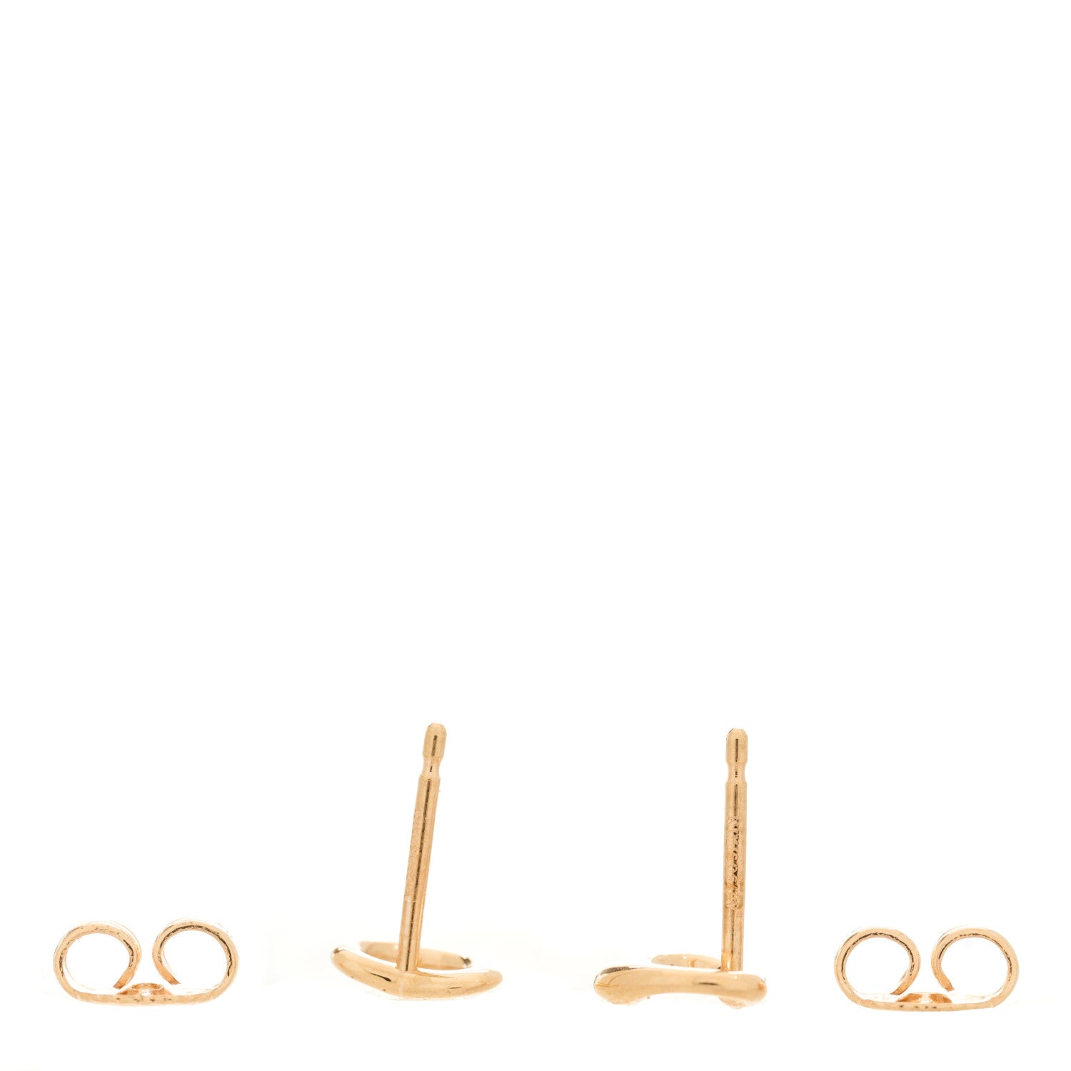 Tiffany 18K Rose Gold 7mm Elsa Peretti Open Heart Earrings 4 of 5
