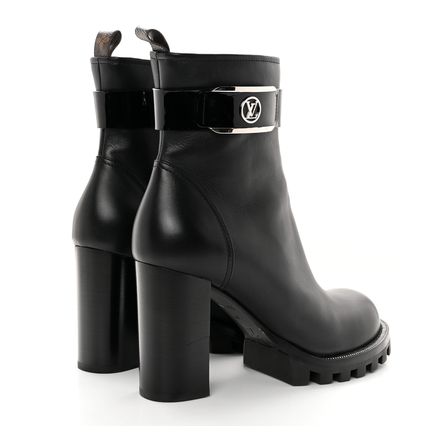 Calfskin Star Trail Ankle Boots 41 Black