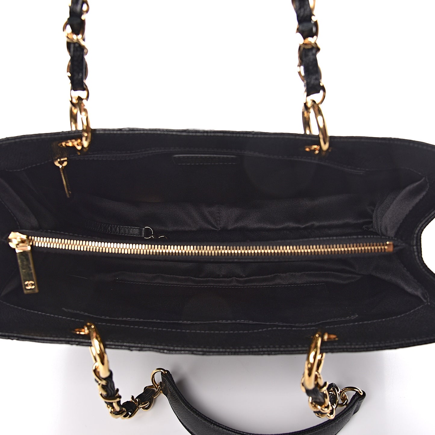 Caviar Quilted Grand Shopping Tote GST Black