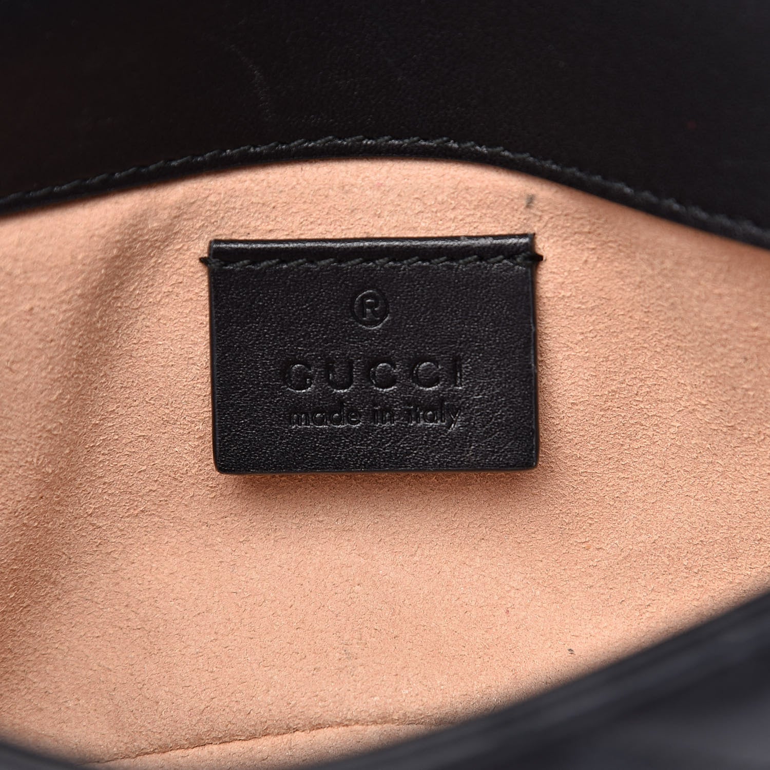 Gucci Calfskin Matelasse Super Mini GG Marmont Shoulder Bag Black 6 of 14