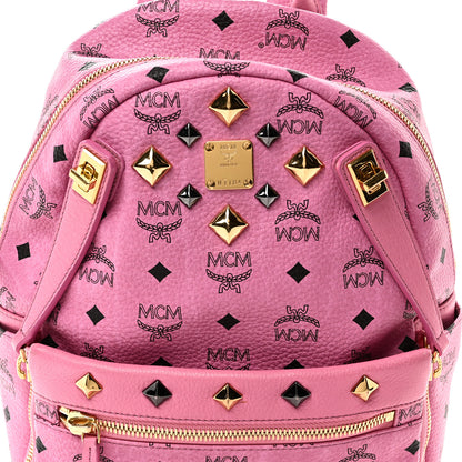 MCM Visetos Studded Small Dual Stark Backpack Pink 8 of 10
