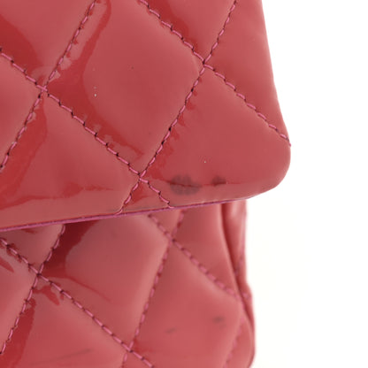 Chanel Patent Quilted Medium Double Flap Pink 15 of 15