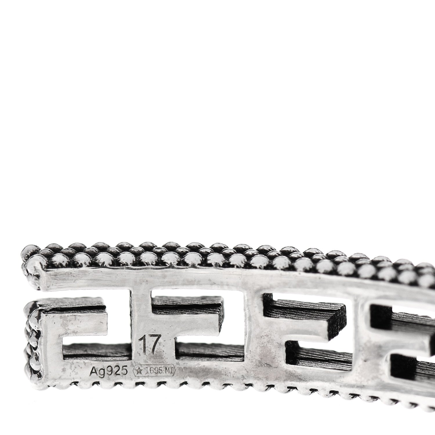 Gucci Sterling Silver Narrow Square G Motif Cuff Bracelet 4 of 5