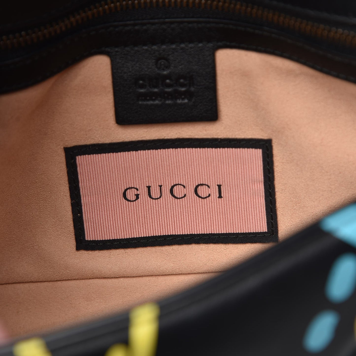 Calfskin Matelasse GucciGhost Small GG Marmont Shoulder Bag Black New Acquamarine