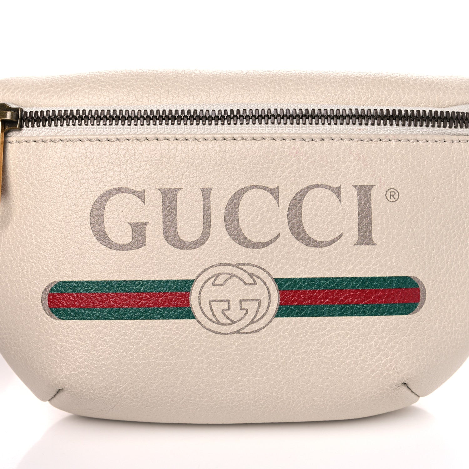 Gucci Grained Calfskin Small Logo Belt Bag White 9 of 11