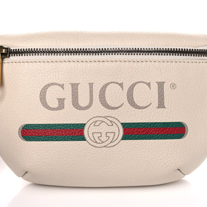 Gucci Grained Calfskin Small Logo Belt Bag White 9 of 11